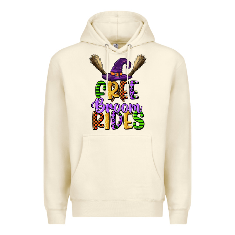 Free Broom Rides Premium Hoodie by CowGirlArtShop | Teevron