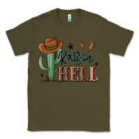 Army Green raisin hell cowboy cactus Classic Tee - MaliasSmallBusiness