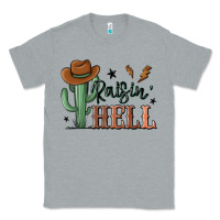 Heather Grey raisin hell cowboy cactus Classic Tee - MaliasSmallBusiness