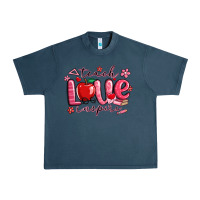 Midnight Navy teach love inspire valentines day Urban Heavy Tee - MaliasSmallBusiness