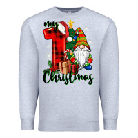 Heather Grey my first christmas gnome Premium Sweatshirt - CowGirlArtShop