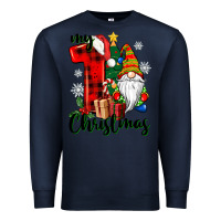Navy my first christmas gnome Premium Sweatshirt - CowGirlArtShop