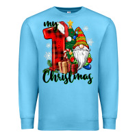Ocean Blue my first christmas gnome Premium Sweatshirt - CowGirlArtShop
