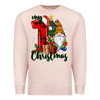 Pale Pink my first christmas gnome Premium Sweatshirt - CowGirlArtShop