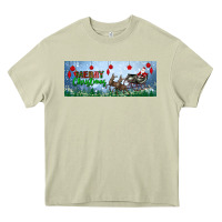 Mossy merry christmas with santa sleigh Heavy Core Tee - BundleAndBundleShop