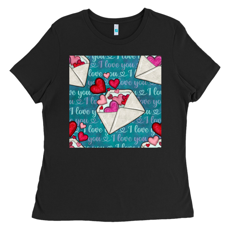 Valentines Day Envelope With Hearts Ladies Tee by BundleAndBundleShop | Teevron