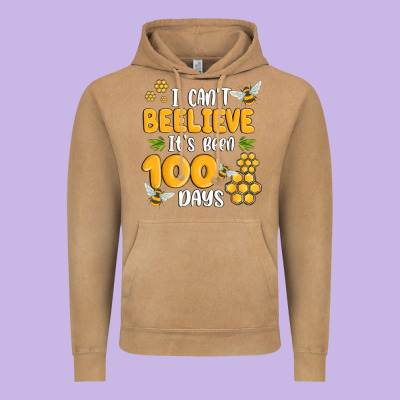 I Cant Beelieve Its Been 100 Days Vintage Hoodie Designed By Maliassmallbusiness