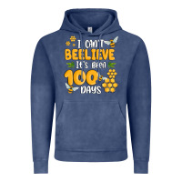 Vintage Denim i cant beelieve its been 100 days Vintage Hoodie - MaliasSmallBusiness
