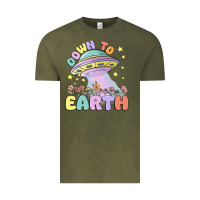 Vintage Olive down to earth Vintage Tee - MaliasSmallBusiness