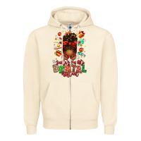 Sandshell Santa's Favorite Dental Assistant Afro Messy Bun Zipper Hoodie - texasbilliewilder