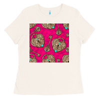 Bone valentines day lock and key seamless pattern Ladies Tee - BundleAndBundleShop