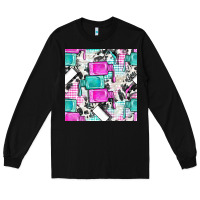 Black nail polish with cowhide and plaid seamless pattern bbs Long Sleeve Tee - BundleAndBundleShop