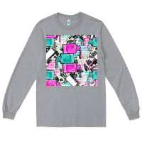 Heather Grey nail polish with cowhide and plaid seamless pattern bbs Long Sleeve Tee - BundleAndBundleShop