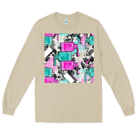 Mushroom nail polish with cowhide and plaid seamless pattern bbs Long Sleeve Tee - BundleAndBundleShop