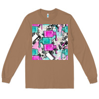 Toasted Coconut nail polish with cowhide and plaid seamless pattern bbs Long Sleeve Tee - BundleAndBundleShop