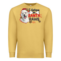 Antique Gold i believe in santa paws Premium Sweatshirt - CowGirlArtShop