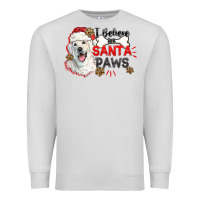 Dove Grey i believe in santa paws Premium Sweatshirt - CowGirlArtShop