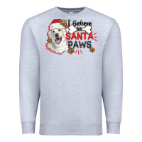 Heather Grey i believe in santa paws Premium Sweatshirt - CowGirlArtShop