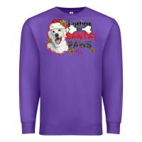 Purple i believe in santa paws Premium Sweatshirt - CowGirlArtShop
