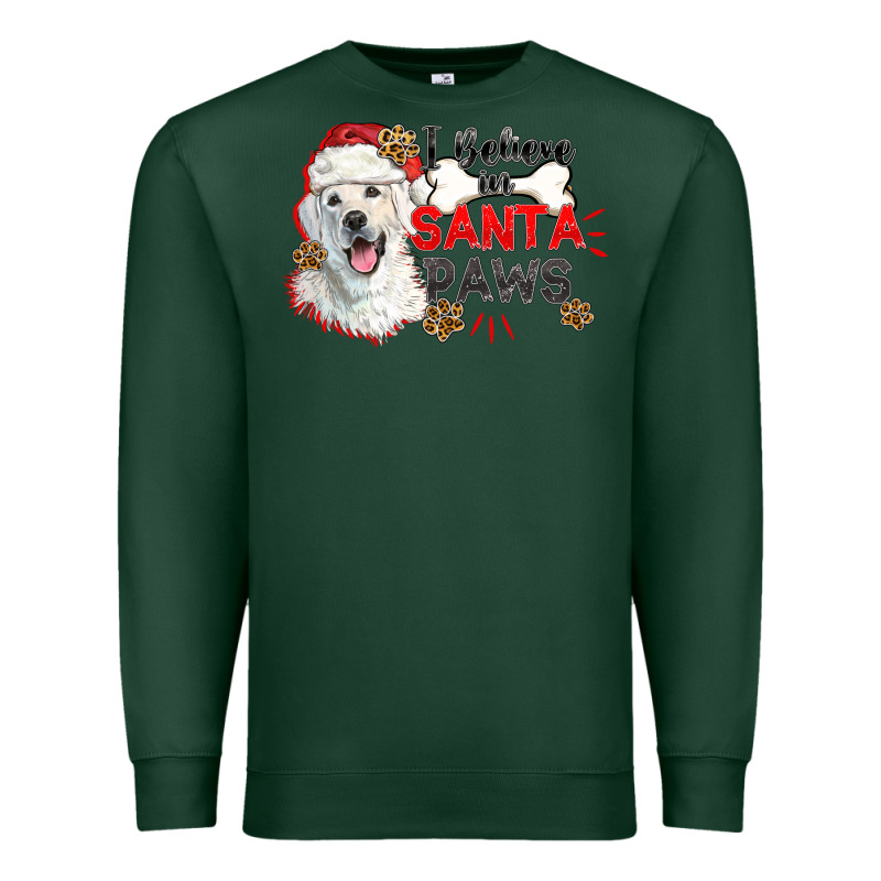 I Believe In Santa Paws Premium Sweatshirt by CowGirlArtShop | Teevron