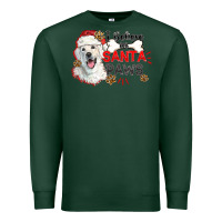 Sports Green i believe in santa paws Premium Sweatshirt - CowGirlArtShop