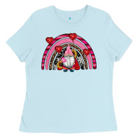 Baby Blue valentines day gnomes rainbow Ladies Tee - RanaPortraitStore