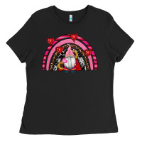 Black valentines day gnomes rainbow Ladies Tee - RanaPortraitStore
