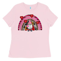 Bubblegum Pink valentines day gnomes rainbow Ladies Tee - RanaPortraitStore