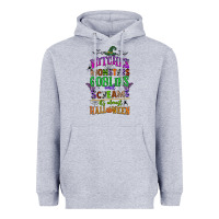 Heather Grey witches monsters goblins and screams its almost halloween Heavyweight Hoodie - CowGirlArtShop