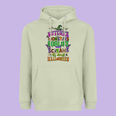 Witches Monsters Goblins And Screams Its Almost Halloween Heavyweight Hoodie Designed By Cowgirlartshop