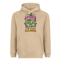 Mushroom witches monsters goblins and screams its almost halloween Heavyweight Hoodie - CowGirlArtShop