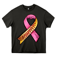 Asphalt breast cancer sport ribbons Heavy Core Tee - AdoDesignShop