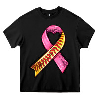 Black breast cancer sport ribbons Heavy Core Tee - AdoDesignShop