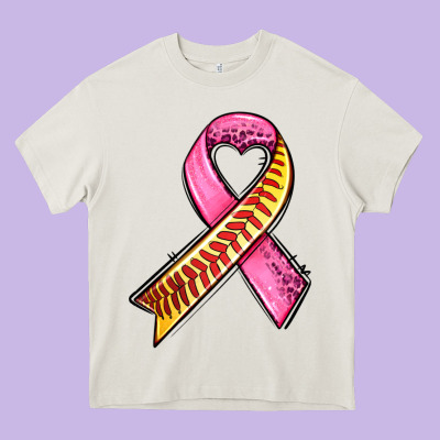 Breast Cancer Sport Ribbons Heavy Core Tee Designed By Adodesignshop