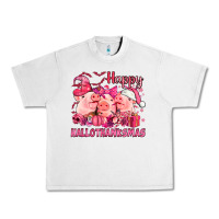 Lunar Rock Happy Hallothanksmas Pigs pink Urban Heavy Tee - NancyCooperArtShop