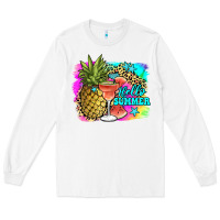 White hello summer Long Sleeve Tee - JahusDesignShop