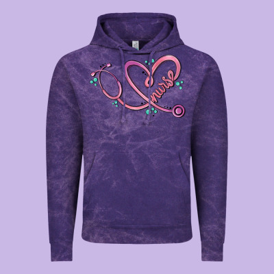 Nurse Heart Vintage Hoodie Designed By Maliassmallbusiness