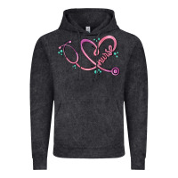 Vintage Black nurse heart Vintage Hoodie - MaliasSmallBusiness