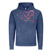 Vintage Denim nurse heart Vintage Hoodie - MaliasSmallBusiness