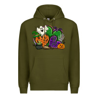 Army Green halloween heart Premium Hoodie - CowGirlArtShop