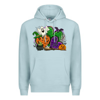 Blue Mist halloween heart Premium Hoodie - CowGirlArtShop