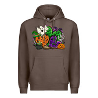 Coffee halloween heart Premium Hoodie - CowGirlArtShop