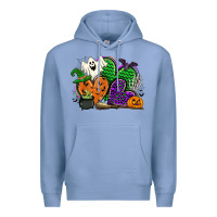 Colony Blue halloween heart Premium Hoodie - CowGirlArtShop