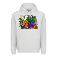 Dove Grey halloween heart Premium Hoodie - CowGirlArtShop