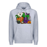 Heather Grey halloween heart Premium Hoodie - CowGirlArtShop