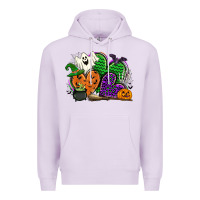 Lilac halloween heart Premium Hoodie - CowGirlArtShop