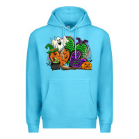 Ocean Blue halloween heart Premium Hoodie - CowGirlArtShop