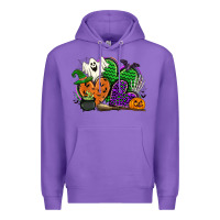 Purple halloween heart Premium Hoodie - CowGirlArtShop