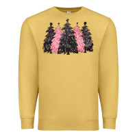 Antique Gold pink christmas trees Premium Sweatshirt - CowGirlArtShop
