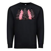 Black pink christmas trees Premium Sweatshirt - CowGirlArtShop